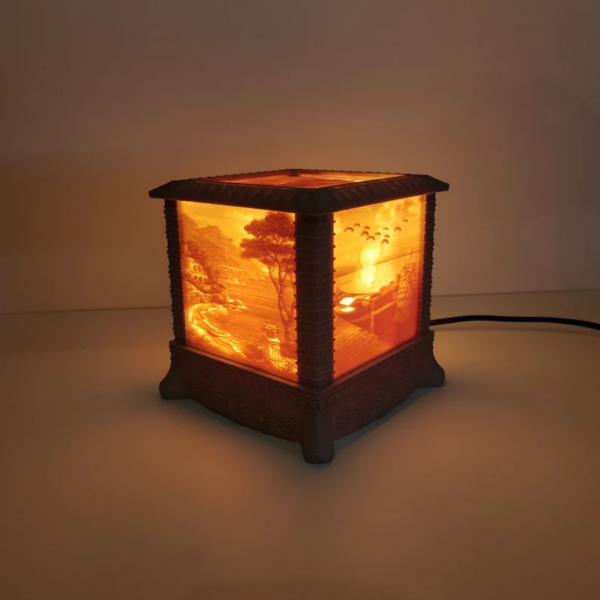 Vintage Cube Lithophane Lamp